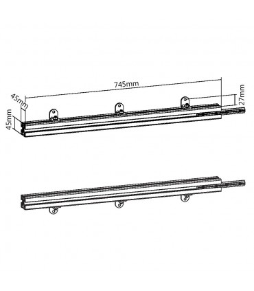 Titan SGB647 45''- 80'' Video Wall Mount TV Bracket - Black