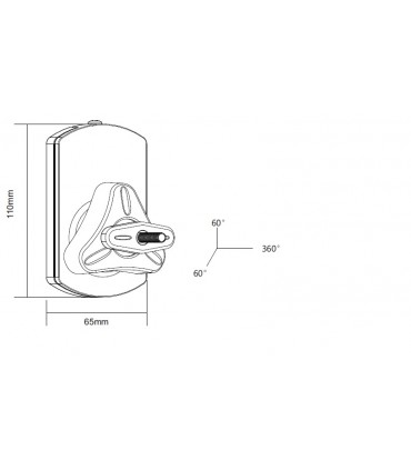 Titan SGB29 Nylon Universal Speaker Wall Mount TV Bracket - Black