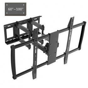 Titan SGB890 60"-100" Double Arm Heavy Duty TV Bracket  - Black