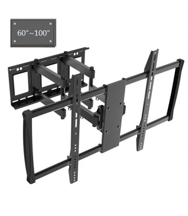 Titan SGB890 60"-100" Double Arm Heavy Duty TV Bracket  - Black