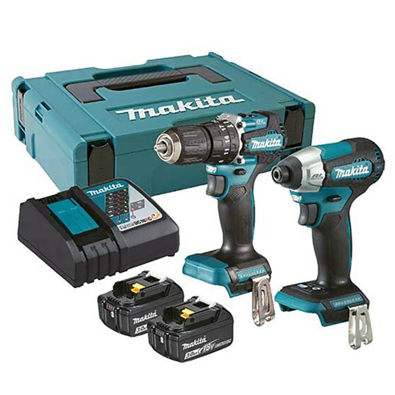Makita 18V LXT Cordless Driver Drill Combo Kit (Hammer Driver Drill + Impact Driver)_1