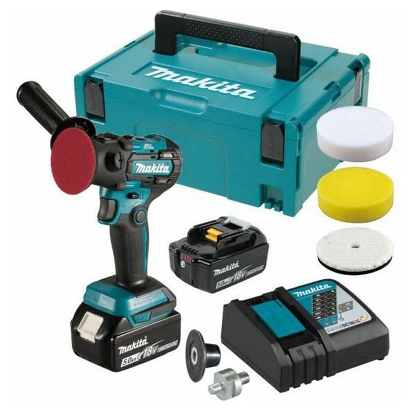 Makita 2 x 18V Lithium-Ion 5.0 Ah Cordless Sander Polisher Kit_1
