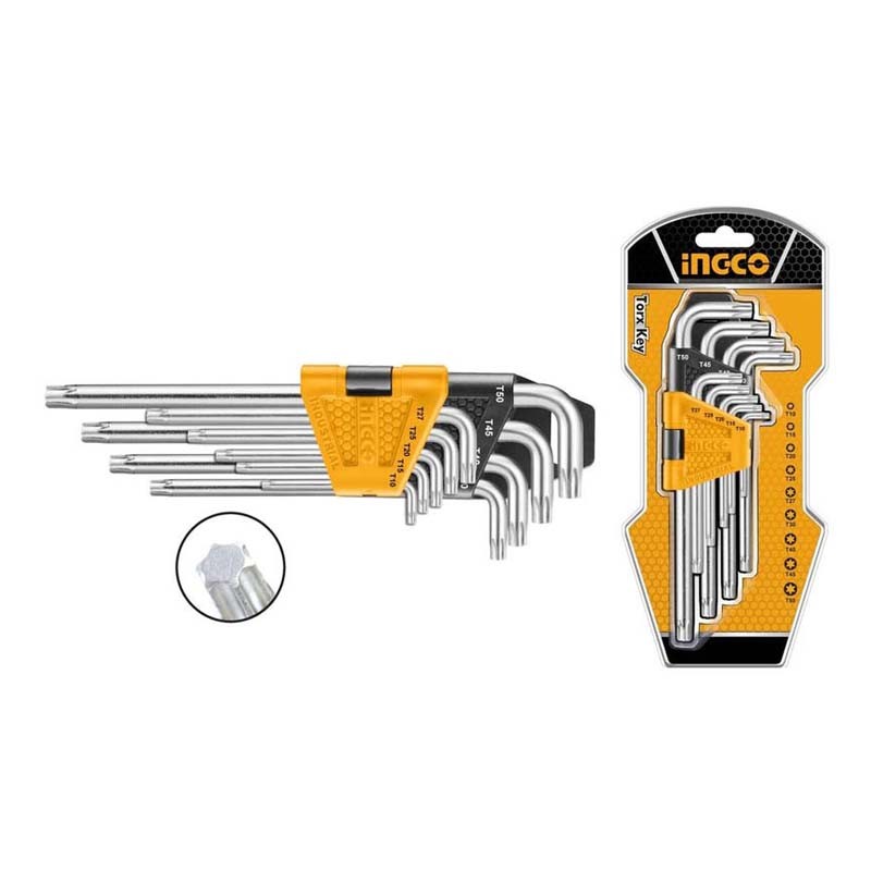 Ingco HHK12091 9Pcs Long Arm Ball Point Hex Key Set_4