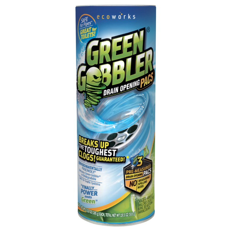 Green Gobbler G0010D Drain and Toilet Clog Opening Packs - 3 Pack_1