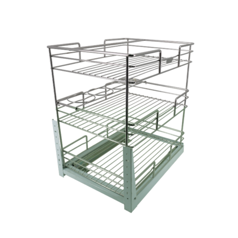 ecoWare PTJ010-SUS Multi-function Three Layers Pull Out Basket - Stainless Steel_1