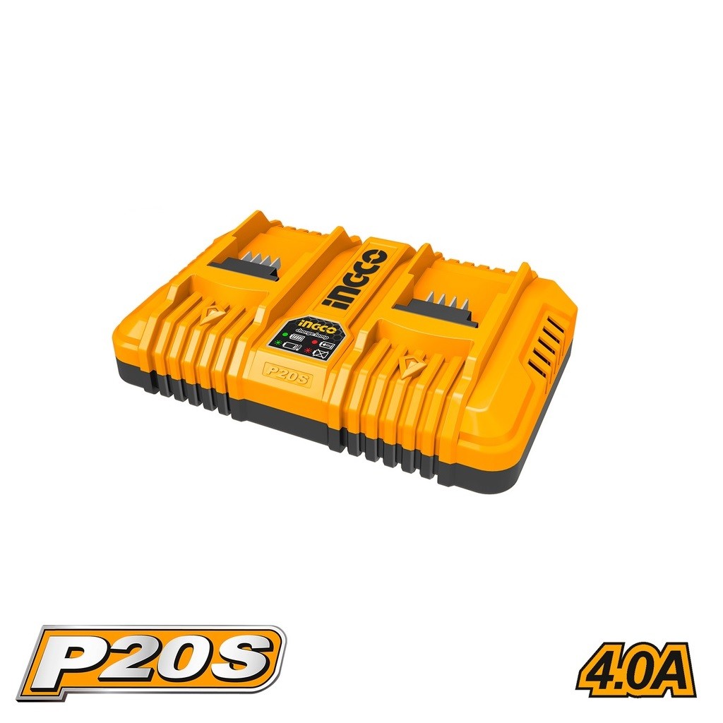 Ingco FCLI2034 20V Li-IonFast Intelligent Dual Port Charger_1