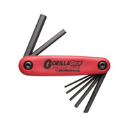 Bondhus HF7M GorillaGrip Fold Ups ProGuard Folding 2mm to 8mm in Hex Key Set of 7 Piece - Red/Black_1