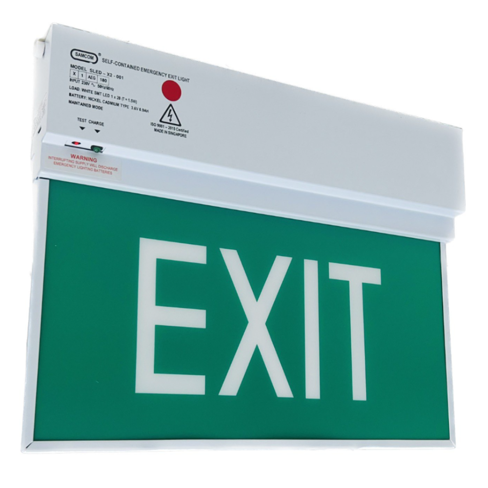 Samcom Sled-X2 Self-Contained White Led Emergency Exit Light_1