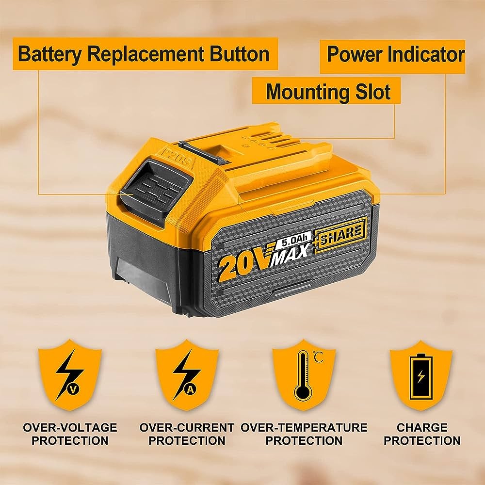 Ingco FBLI20031 20V Lithium-Ion 5.0 Ah Battery Pack_3