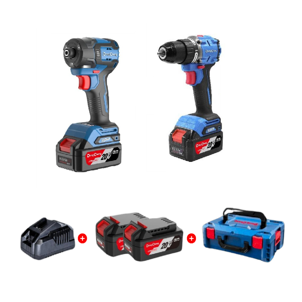 Dong Cheng DCKIT26 Brushless Cordless Driver Drill and Impact Driver Combo Kit_1