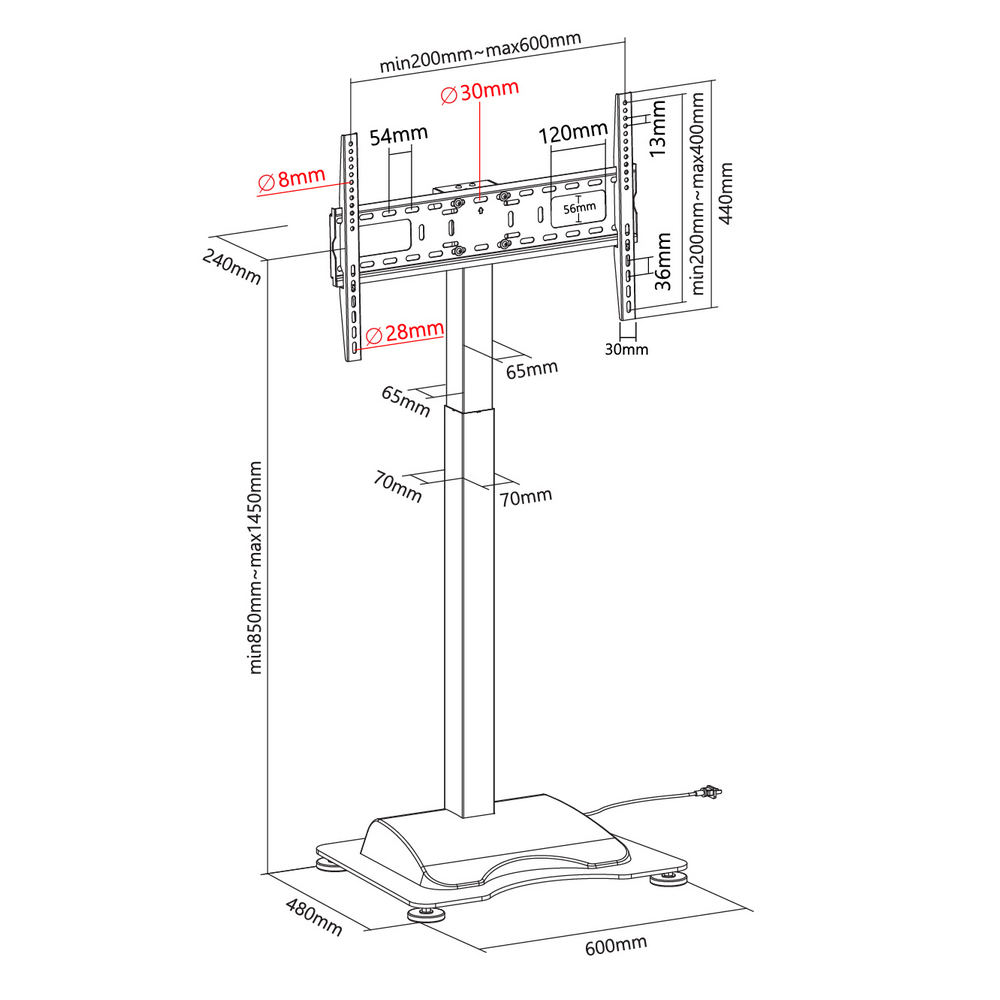 Titan SGB108 Anti-Collision Remote Control TV Bracket_2