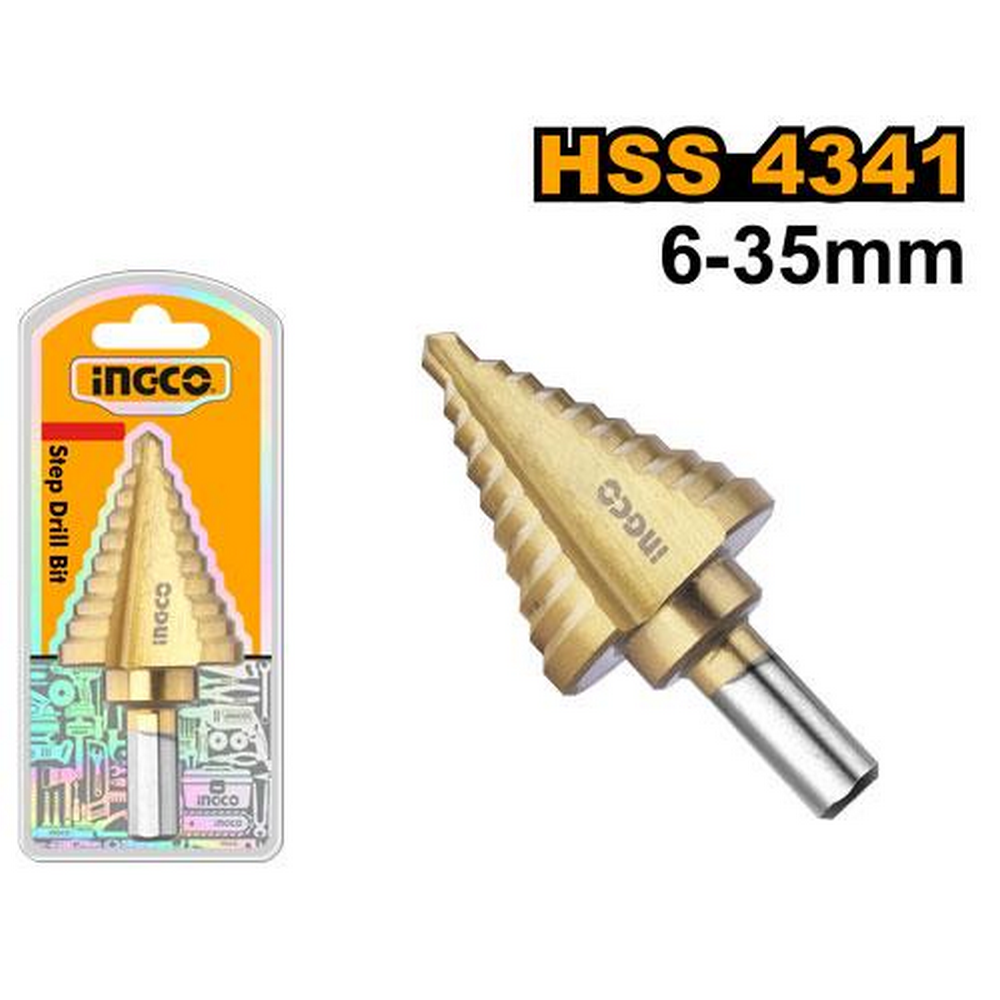 Ingco AKSDS63503 6-35mm HSS Step Drill Bit_1