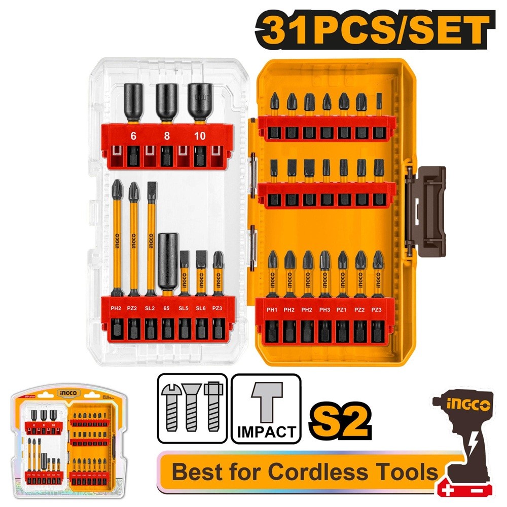 Ingco AKDL24408 44 Pieces Magnetic Bit Set + Screwdriver Bits Kit_2