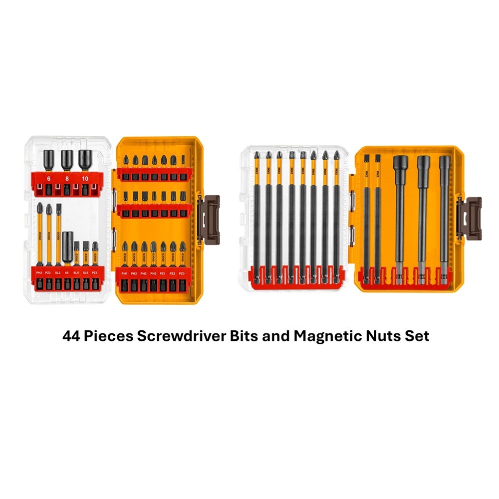 Ingco AKDL24408 44 Pieces Magnetic Bit Set + Screwdriver Bits Kit_1