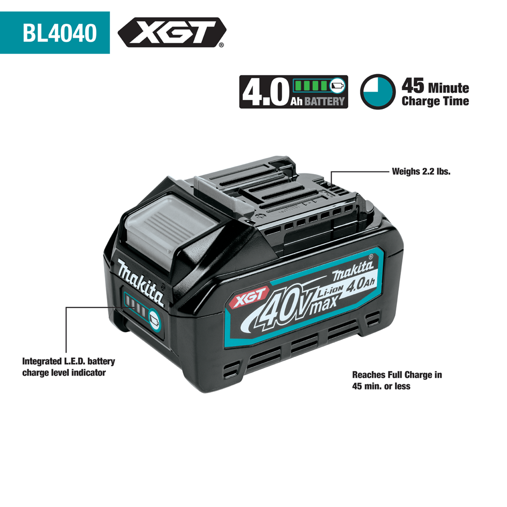 Makita BL4040 40V Lithium-Ion MAX XGT 4.0 Ah Battery_2