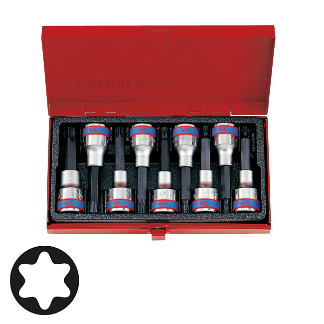 King Tony 9 Pieces 1/2" Dr Star Bit Socket Set 4119PR_3032