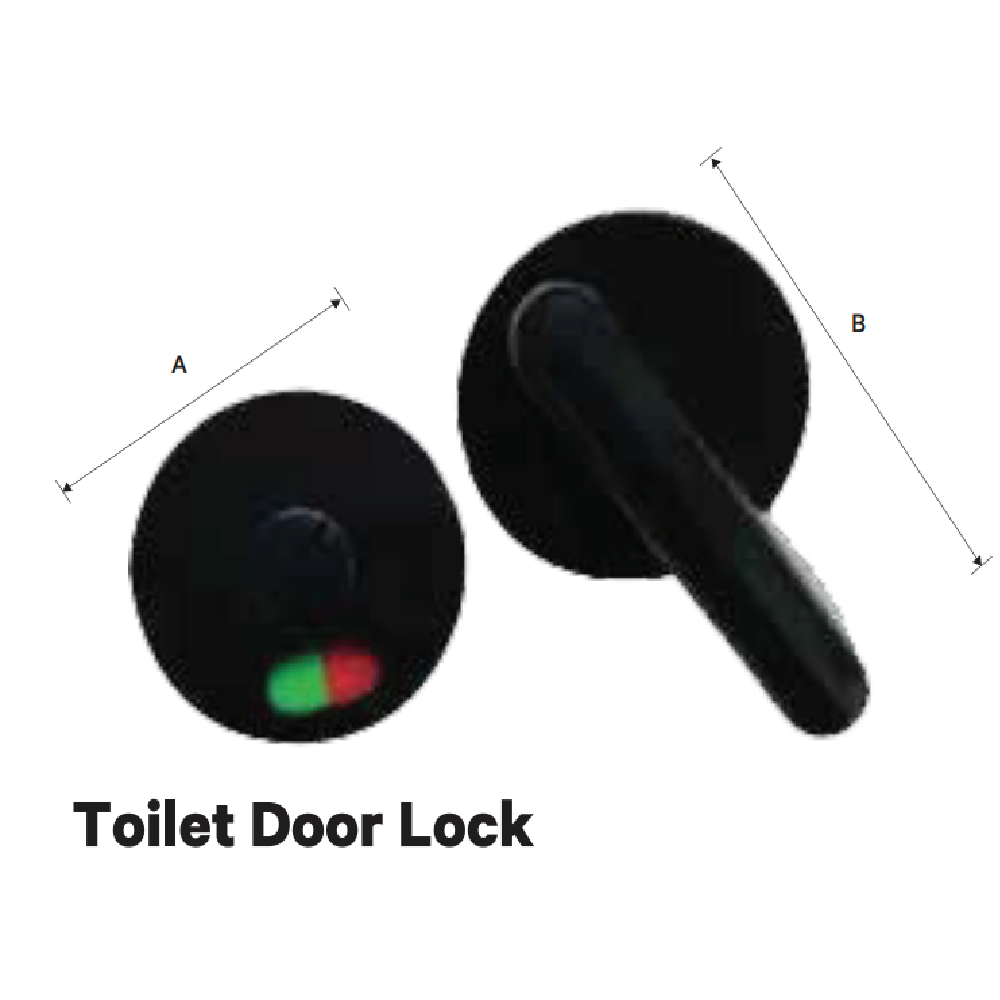 Hardware Specialist LK-TDL Toilet Door Lock - Black_2