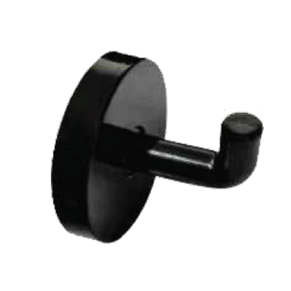 Hardware Specialist HK-SG-BLK PVC Single Hook - Black_1