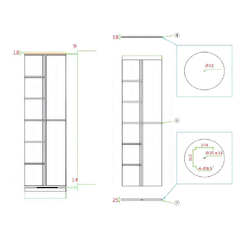 Moco MRC360 Heavy-Duty 360° Rotating Display Cabinet Fitting_5