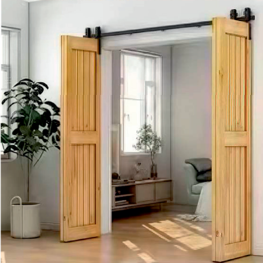 Moco MAS04 2-Door Space-Saving Folding Barn Door System_3