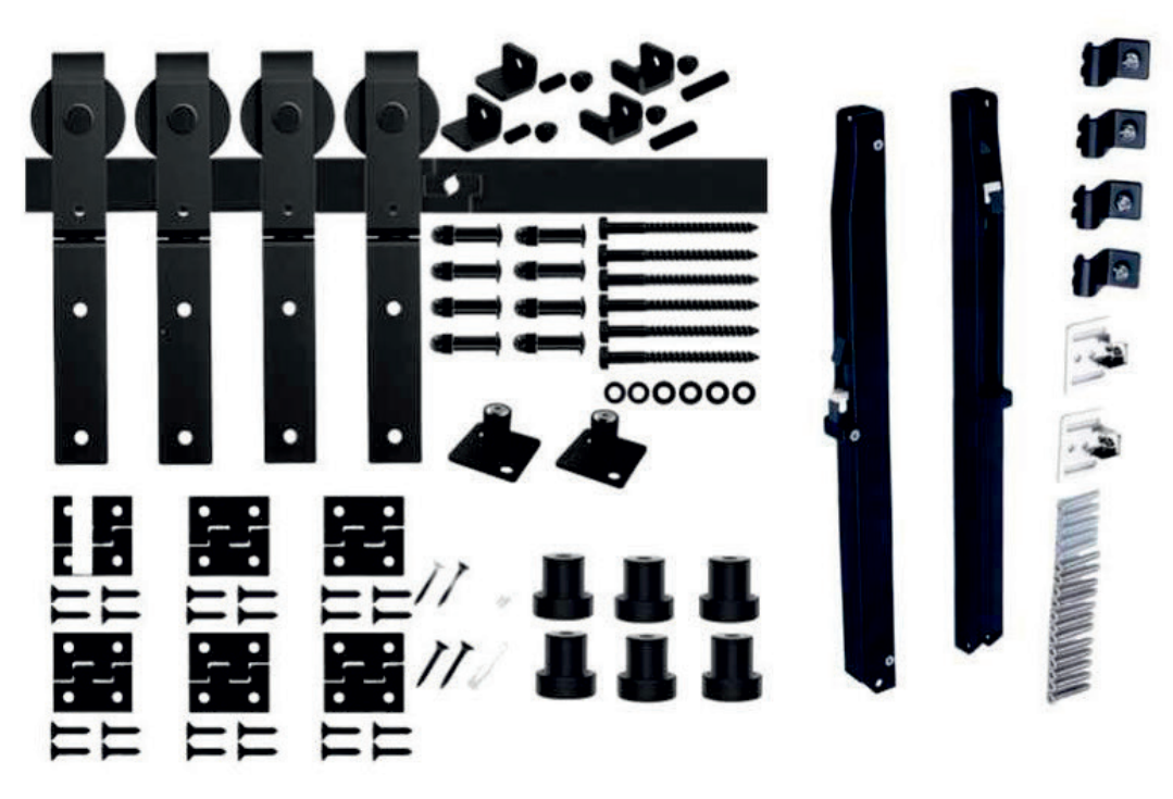 Moco MAS04 2-Door Space-Saving Folding Barn Door System_2