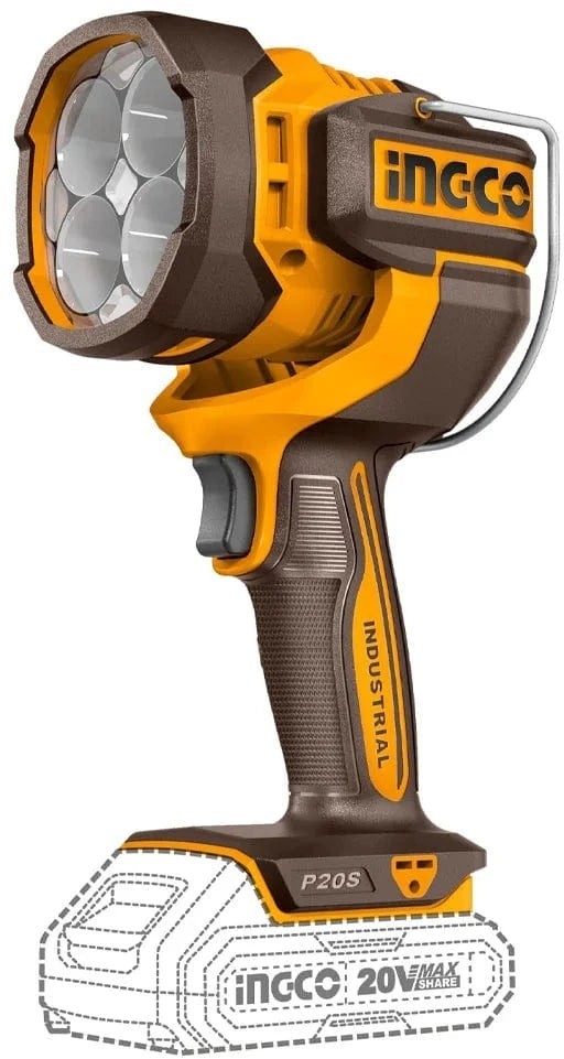 Ingco COSLI250885 2 x 20V Lithium-Ion 2.0Ah  3 in 1 Cordless Combo Set - Impact Drill + Lamp + Laser Distance_3