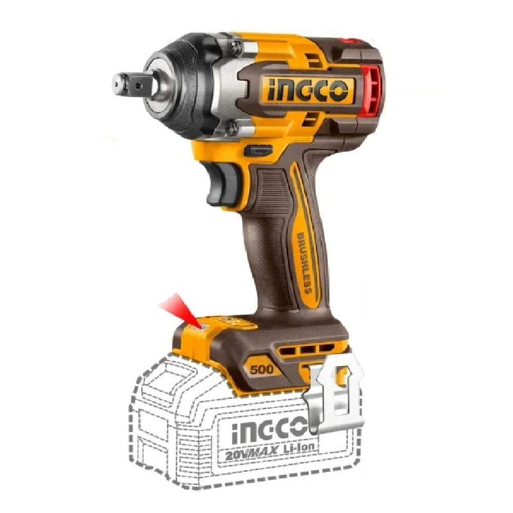 Ingco COSLI250981 2 x 20V Lithium-Ion 4.0 Ah 3-in-1 Cordless Combo Set - Impact  + Ratchet WR + Lamp_3