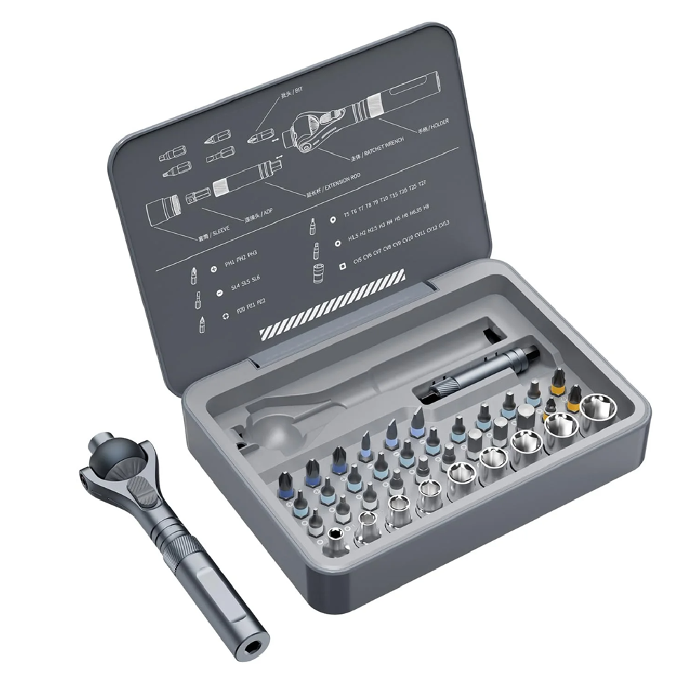 40 In 1 CR-V Multi-Bit Magnetic Ratchet Screwdriver Set_6