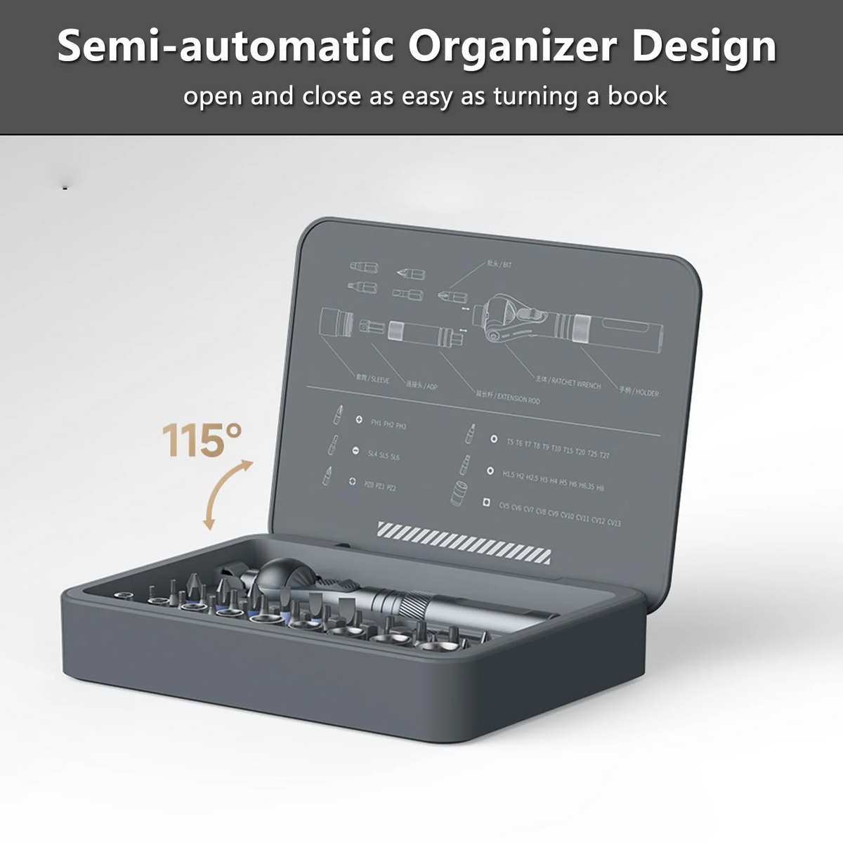 40 In 1 CR-V Multi-Bit Magnetic Ratchet Screwdriver Set_4