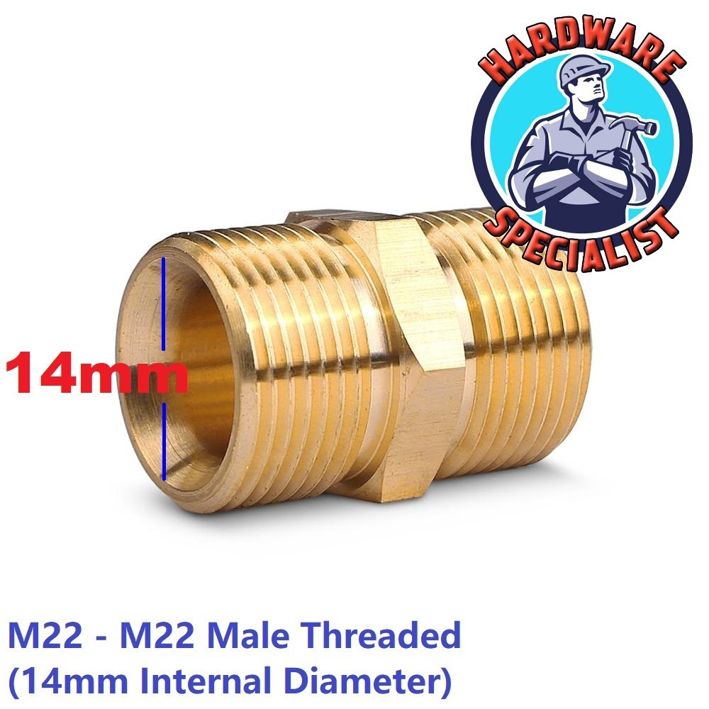 M22 - M22 Male Threaded Pressure Hose Connector