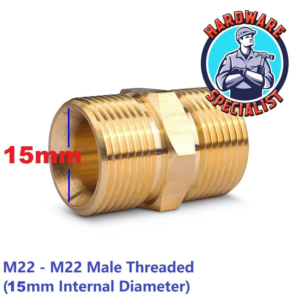 M22 - M22 Male Threaded Pressure Hose Connector