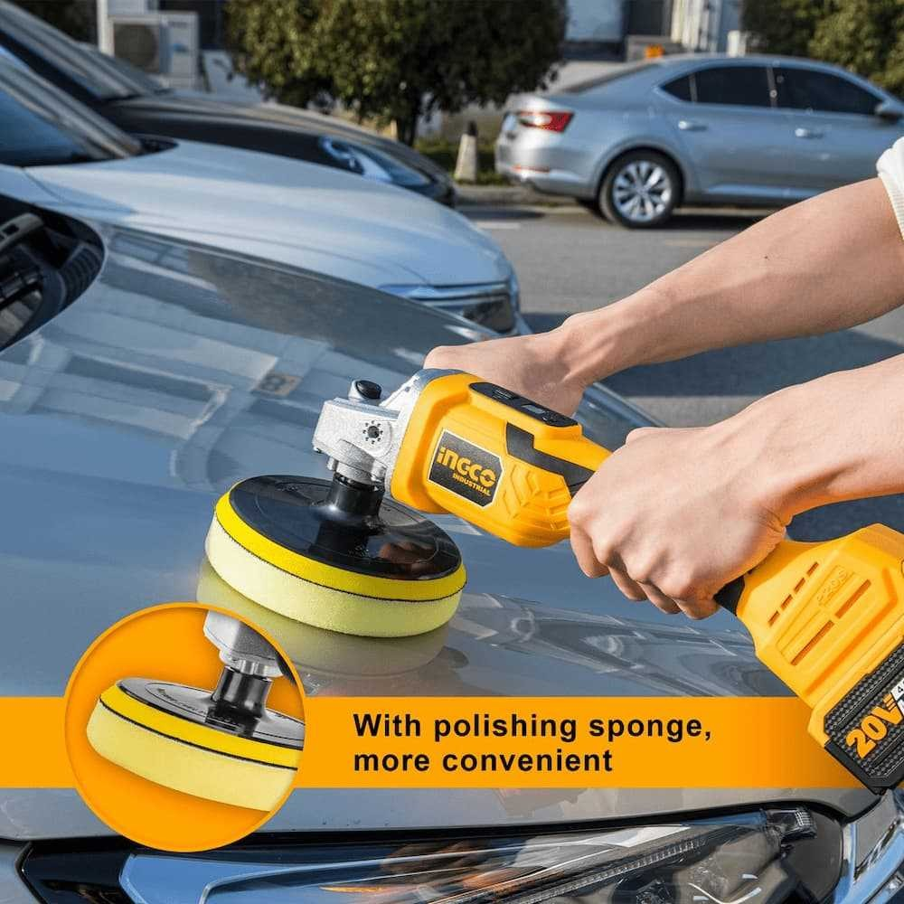 Ingco APLI2001 20V Lithium-Ion Cordless Angle Car Polisher