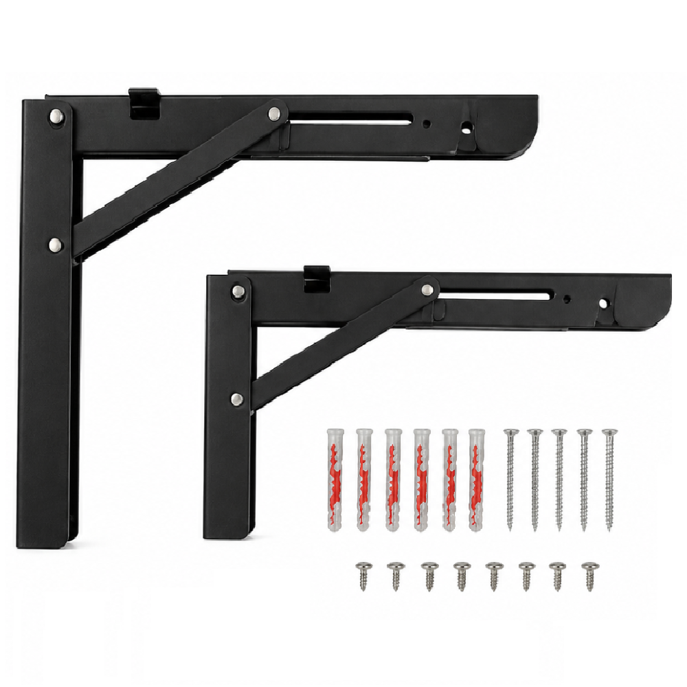 ecoWare Heavy Duty Steel Folding Bracket Soft Close - Black