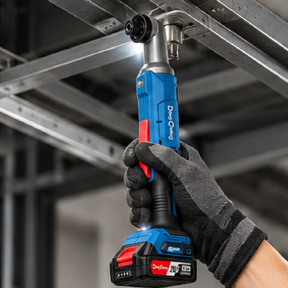 Dong Cheng DCPL05-8AM 20V MAX Brushless Cordless Angle Impact Driver Kit – 2 x 2.0Ah Batteries