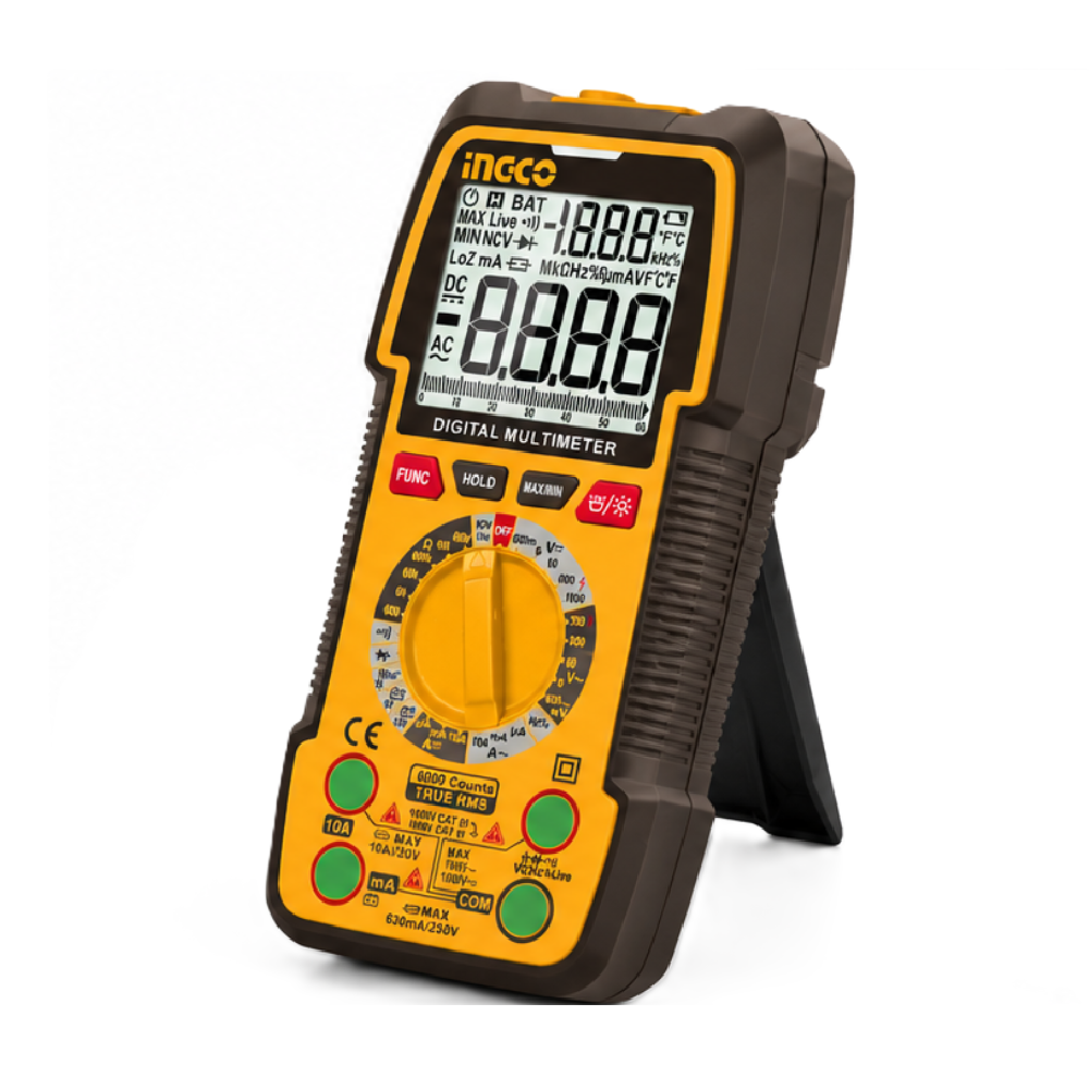Ingco DM310002 1000V Manual-Range 6000-Count Digital Multimeter