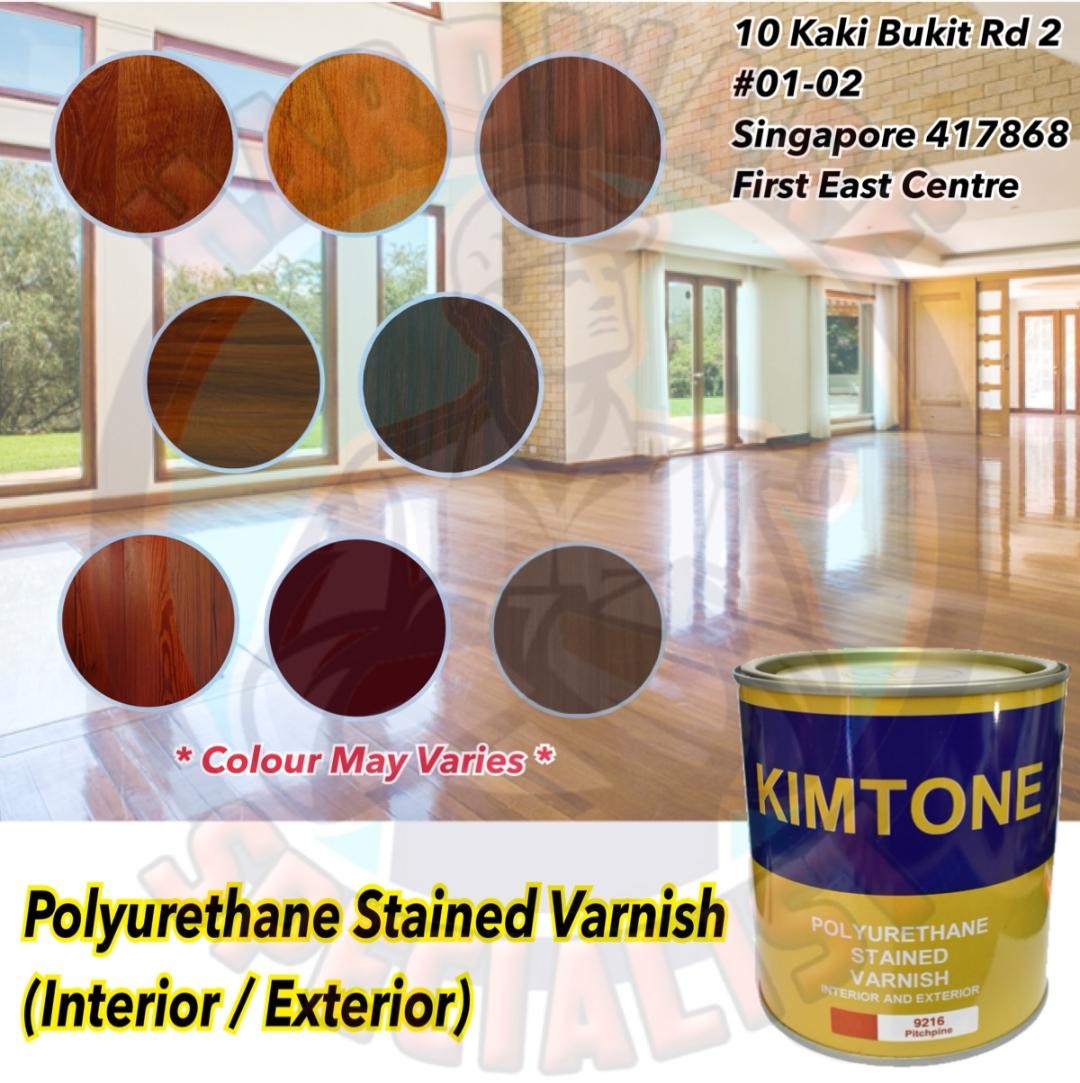 Kimtone Polyurethane Stained Varnish Interior / Exterior 1 Litre