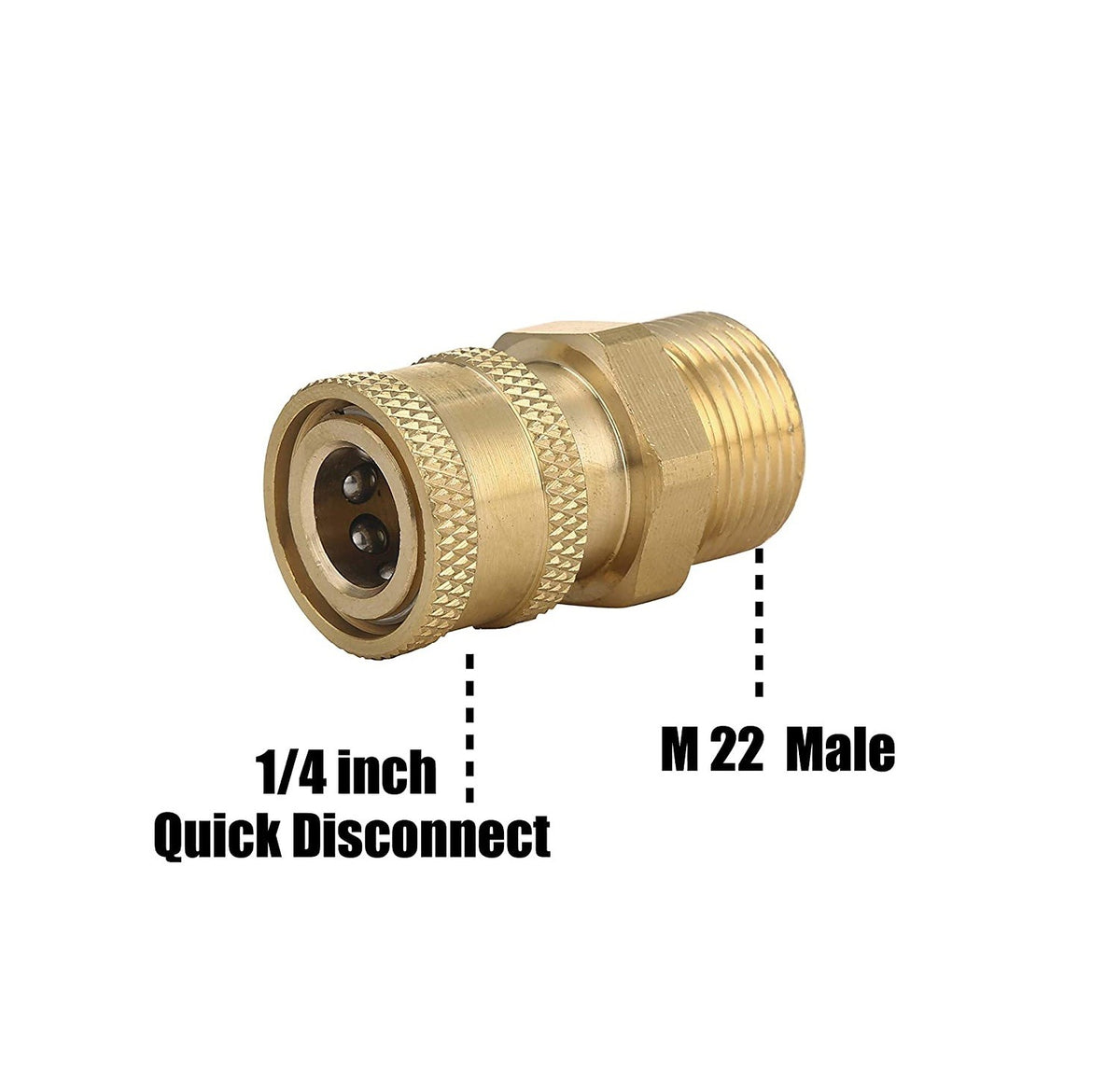 1/4" Quick Click Connector With M22 Male Threaded