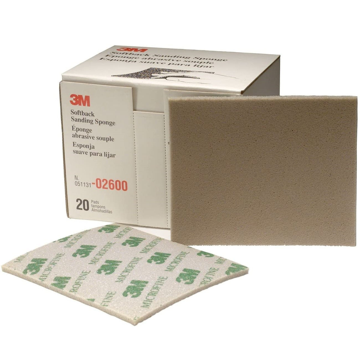 3M 02600 Softback Sanding Sponge (Microfine)