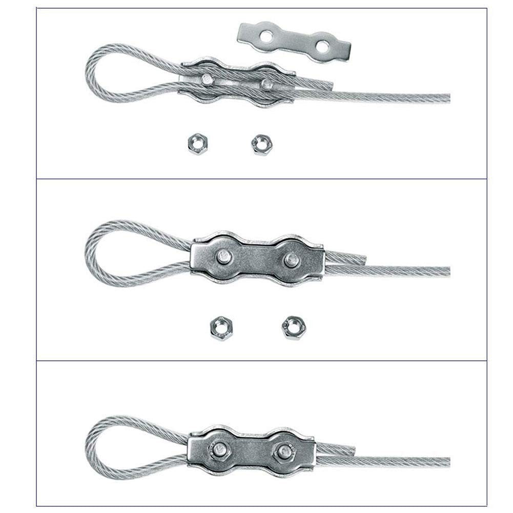 Stainless Steel 304 Wire Rope Double Grip Cable Clamp