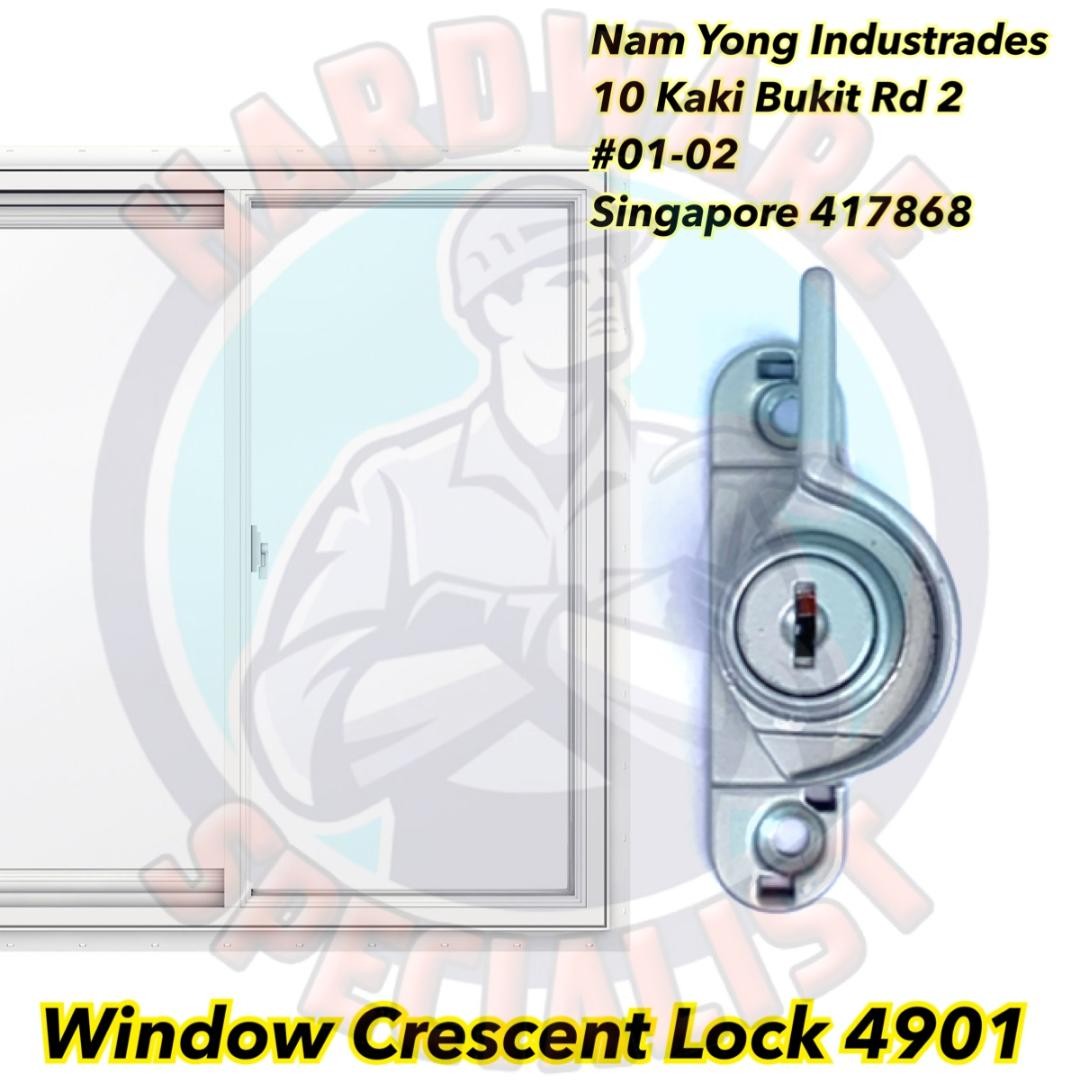HDB Sliding Crescent Window Lock 4901 (key)
