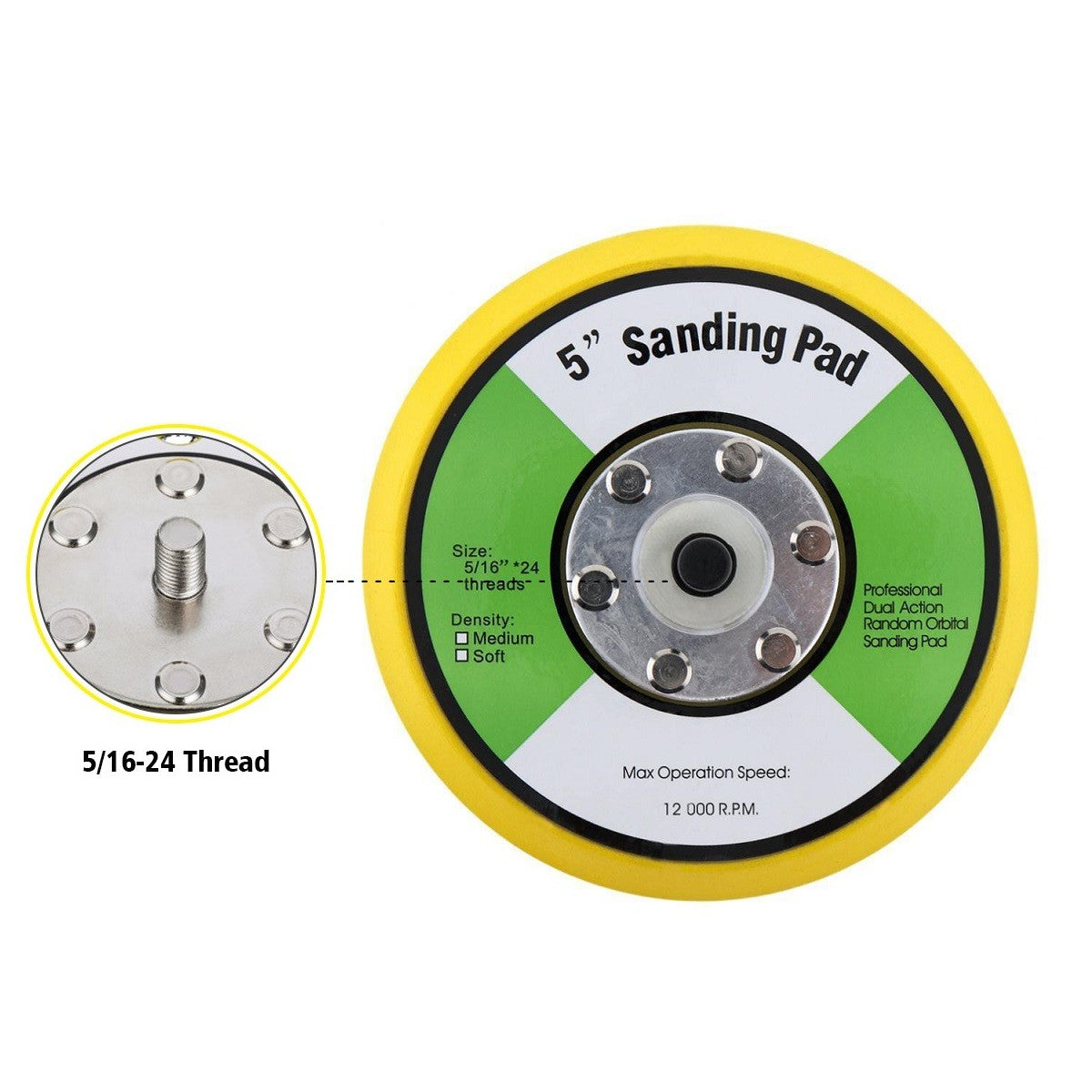 5 Inch Velcro Sanding Pad For Air Sander