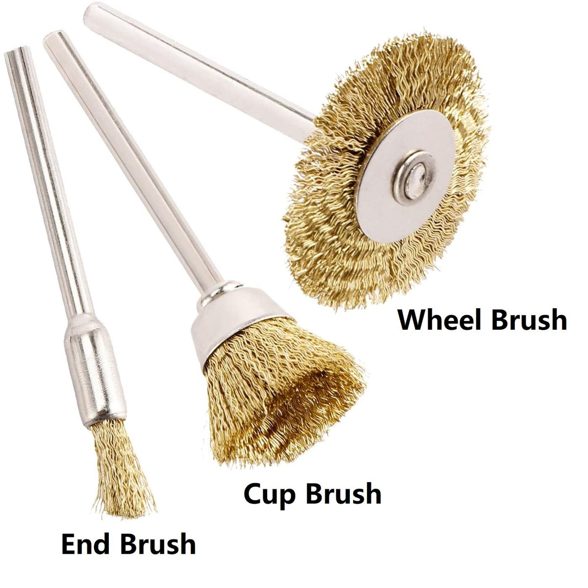 1/8" Shank Brass Coated Wire Brush