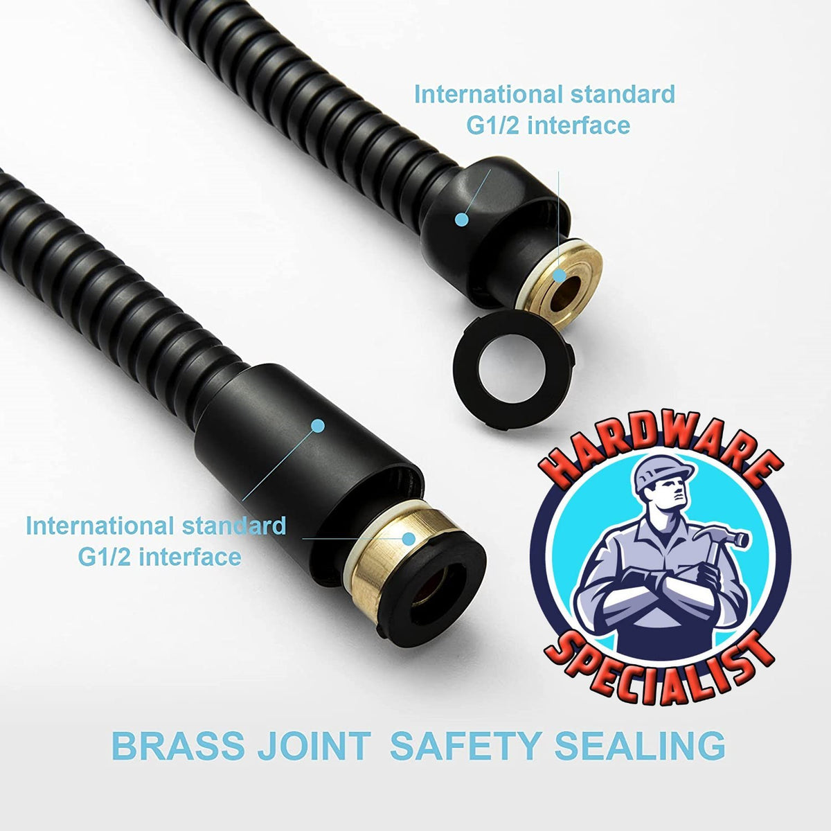 Hardware Specialist Stainless Steel Black Flexible Hose