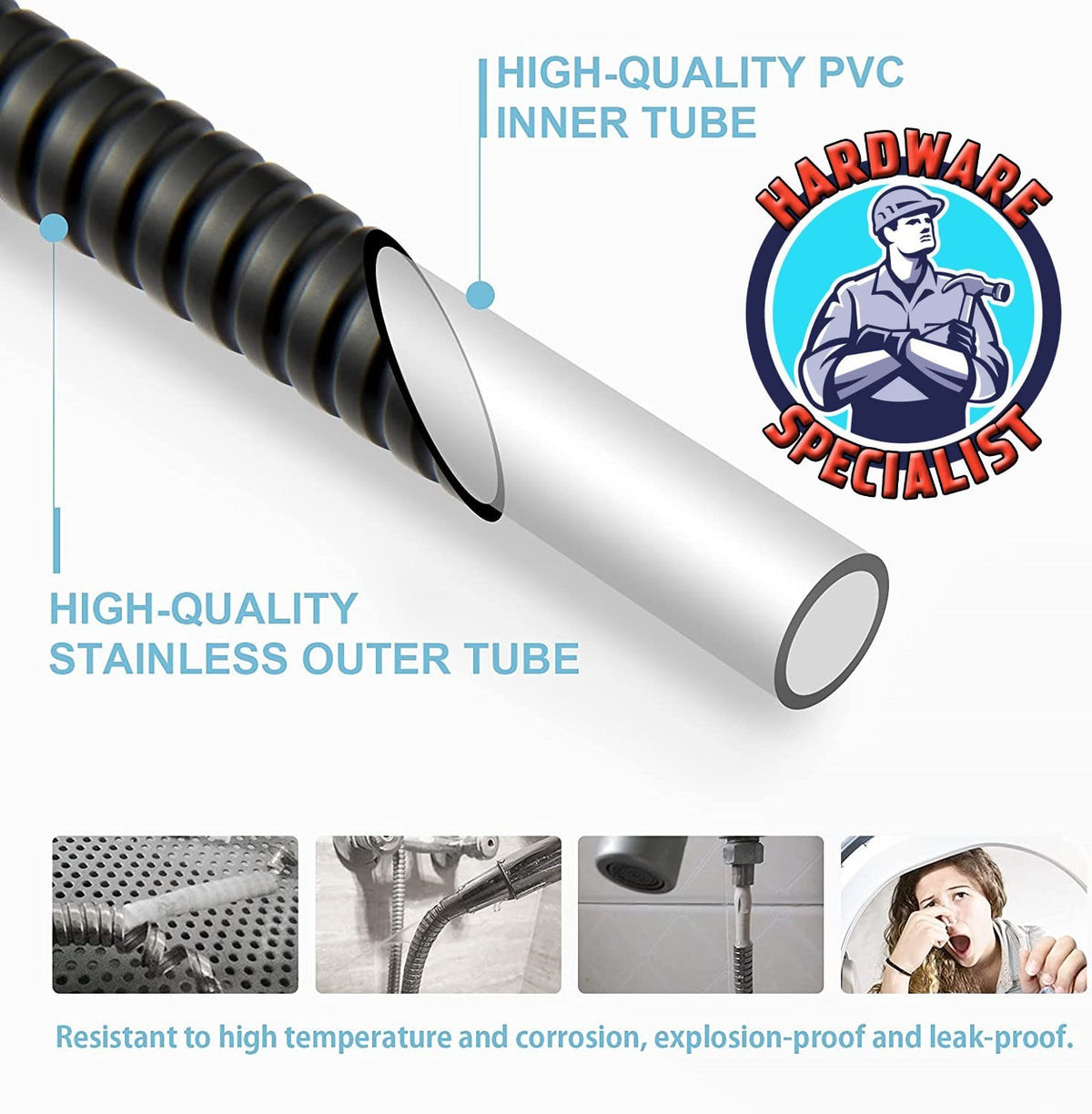 Hardware Specialist Stainless Steel Black Flexible Hose