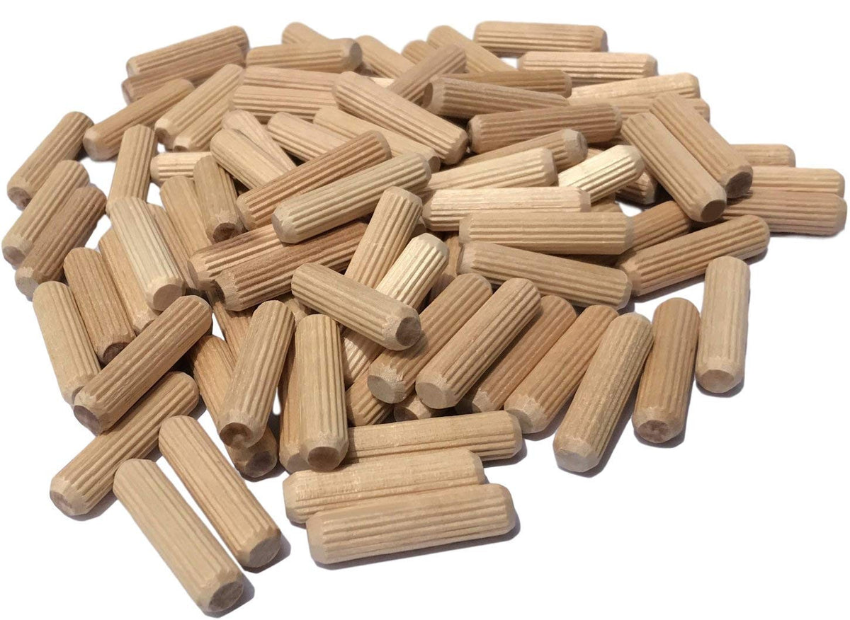 Dowel Bucket Fluted Wood Dowel Pins For Wood Joint - 30 Pieces