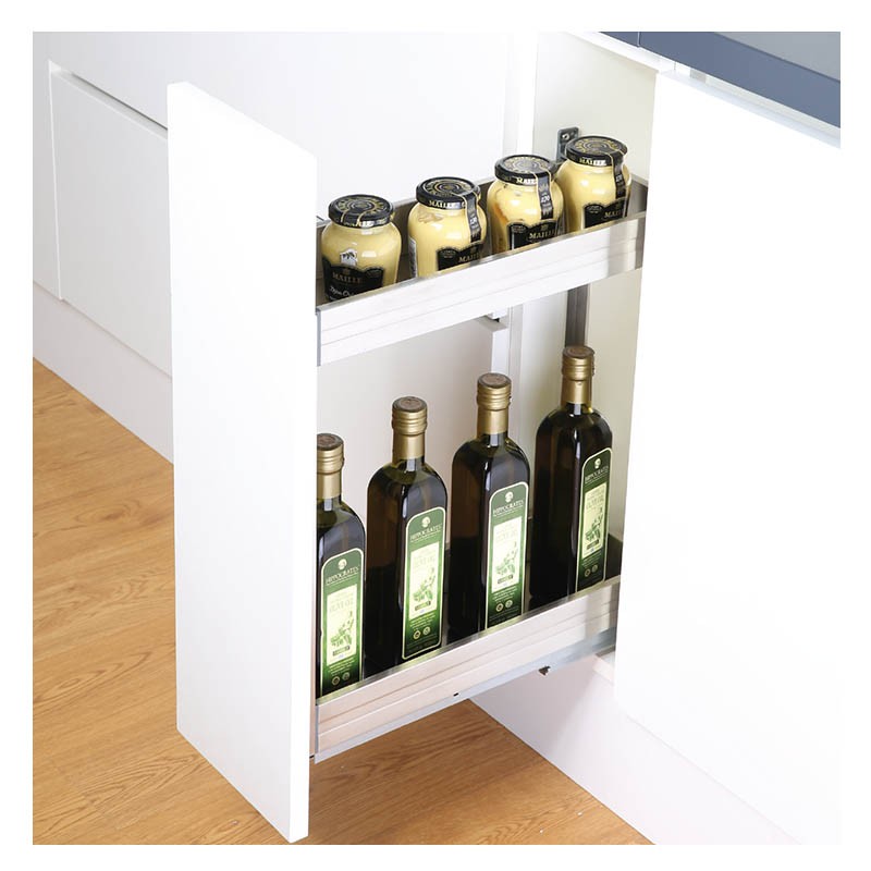 ecoWare Luxury Stainless Steel 2-Tier Pull Out Basket