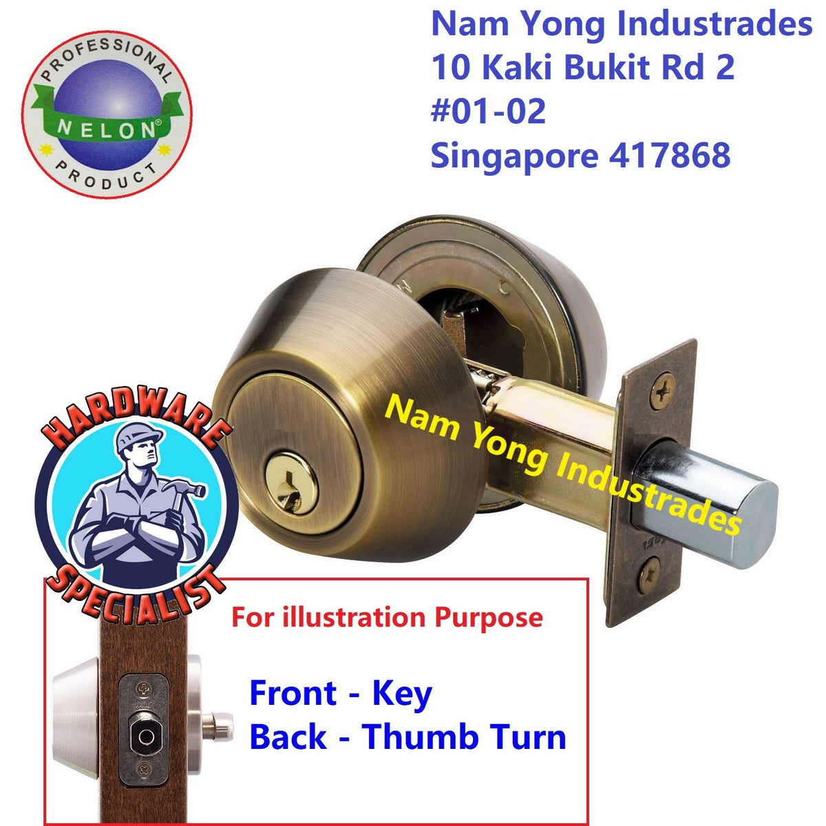 Nelon D101 High Security Single Cylinder Deadbolt Lock