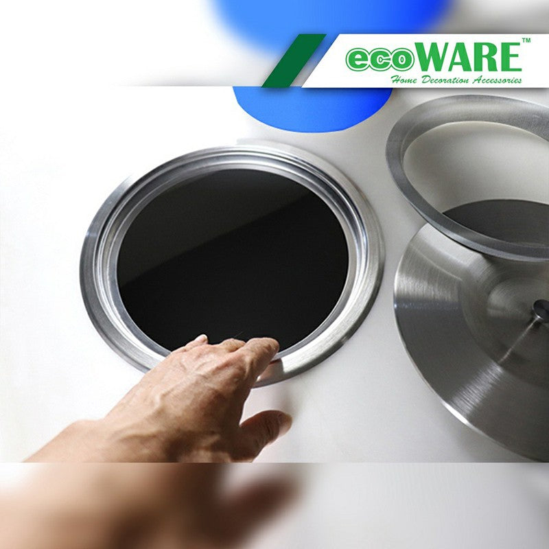ecoWare Stainless Steel Counter Waste Bin - 8 Litre