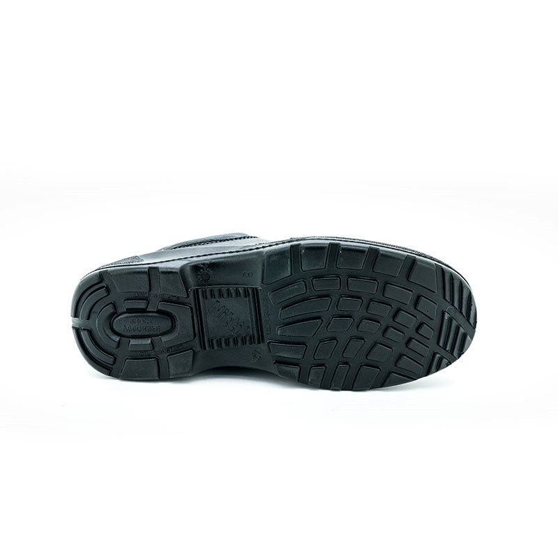 Nitti Low Cut Leather Safety Shoe with Shoe Lace - Black