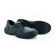 Nitti Low Cut Leather Safety Shoe with Shoe Lace - Black